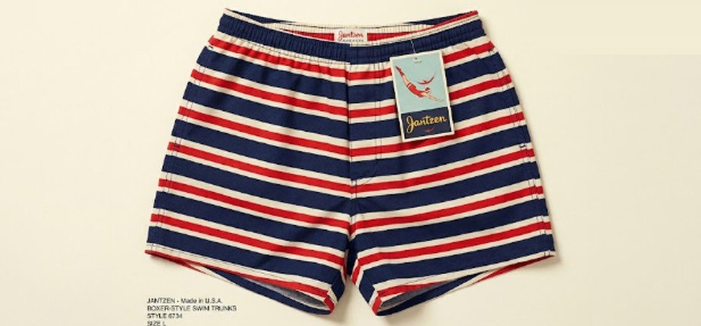 Boxer-Style Swim Trunks