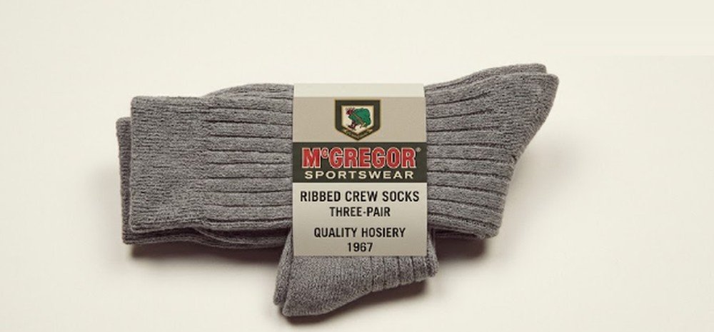 Ribbed Crew Socks, Three-Pair